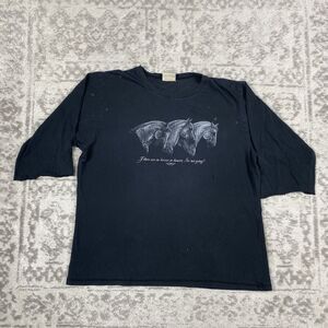 If There Are No Horse In Heaven I’m Not Going T- Shirt Flaws Men’s Size Large